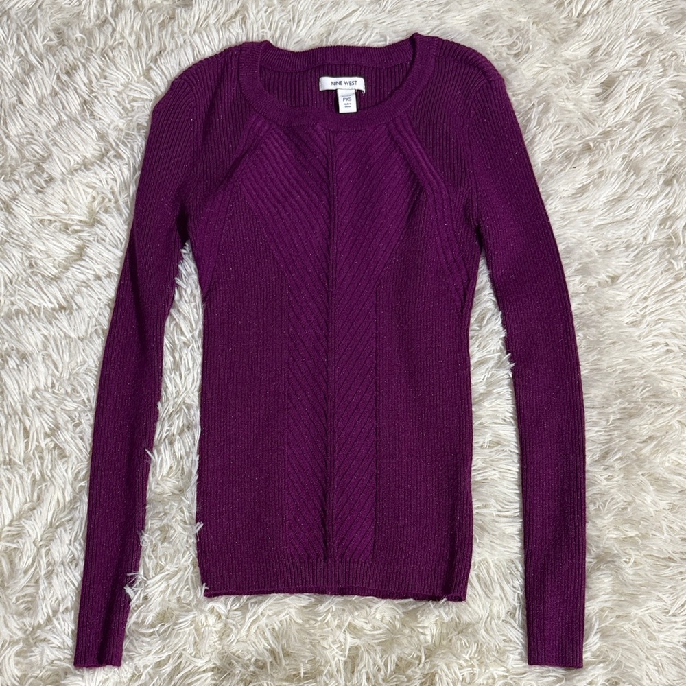 Nine West Magenta Knit Sweater